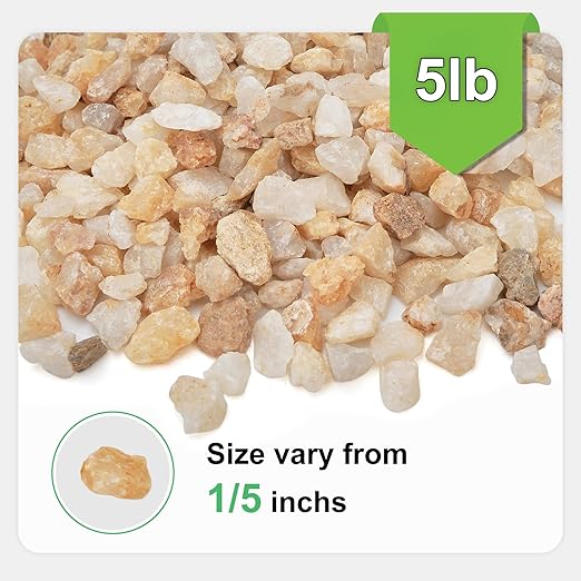 5 lbs Coarse Sand for Plants, 1/5 Inch Horticultural Sand for Succulents, Desert Silica Sand for Cactus, Vases, Aquariums, Terrarium, Fish Tank, Drainage Gravel for Potted Plants, Bamboo, Crafts
