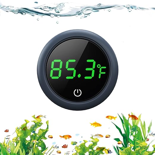 PAIZOO Fish Tank Digital Thermometer Accurate LED Display to ±0.9°F Tank Thermometer Aquarium Temperature Measurement Suitable for Fish, Axolotl, Turtle or Aquatic