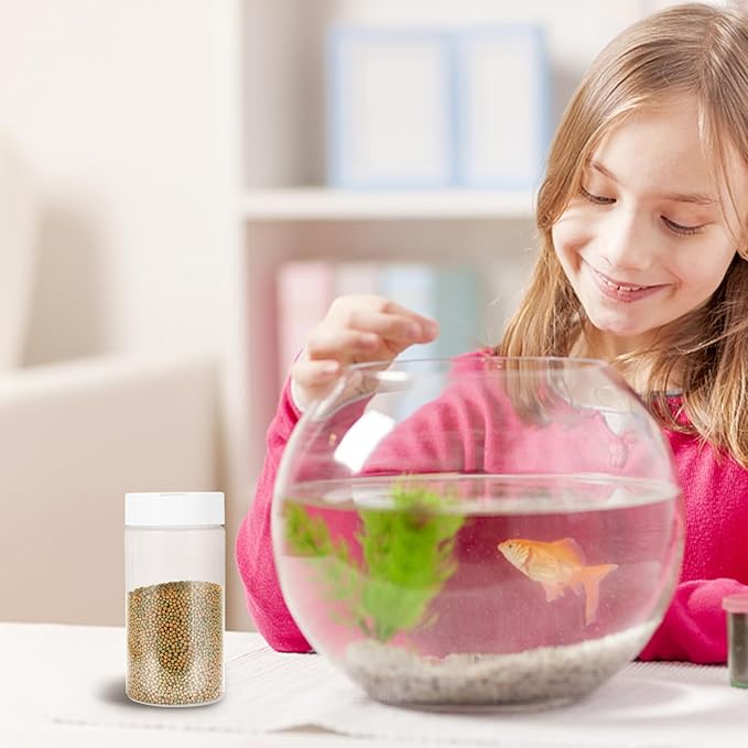 FRCOLOR 2pcs Fish Feeding Bottles Automatic Fish Feeders Storage Containers White Vacation Food Dispenser