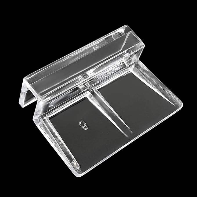 20 Pack Aquarium Lid Clips DIY Aquarium Lid Holder Clear Acrylic Fish Tank Support 6MM Aquarium Glass Holder(6MM)