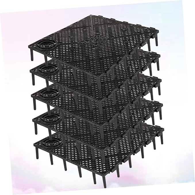 BESPORTBLE 20 Pcs Bottom Plate Fish Tank Bottom Aquarium Egg Crate Fish Tank with Divider Clapboard Pump and Live Fish Grid