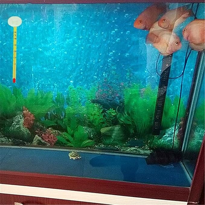 Fish Aquarium Liquid-in-Glass Thermometer Type Cane-Shape Thermometer Temperature Meter