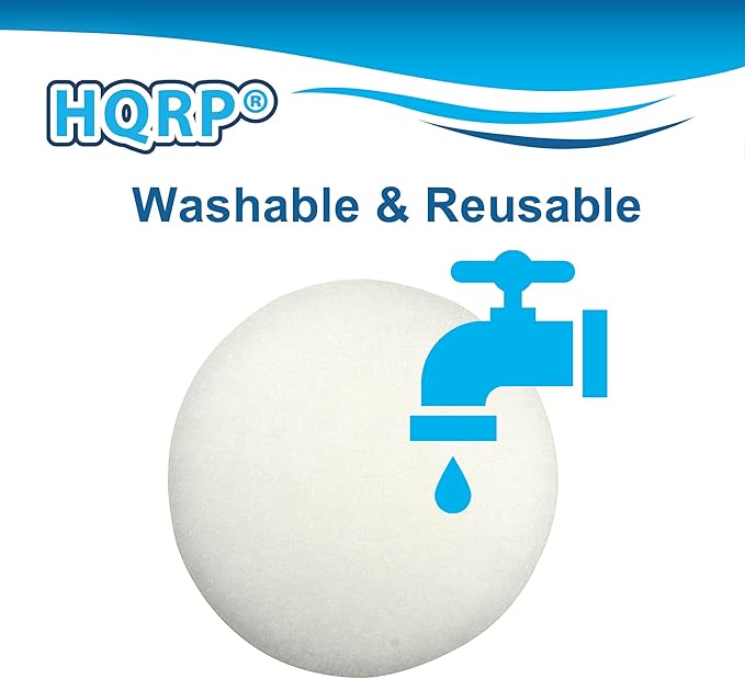 HQRP 6-Pack Fine Media Filter Pad Compatible with Eheim Classic 600 (2217) External Canister Filter, Part # 2616175 Replacement