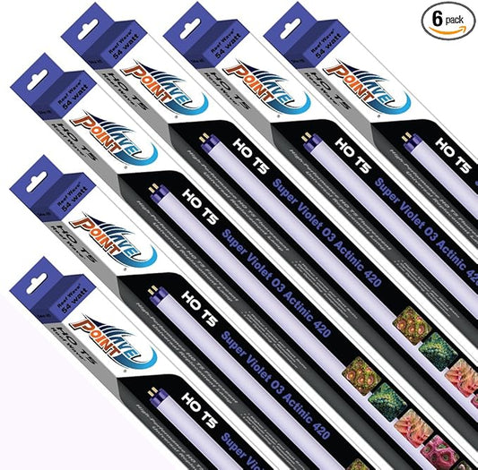 Wave Point 6-Pack Reef Wave HO T-5 54-Watt Universal Aquarium Lamp