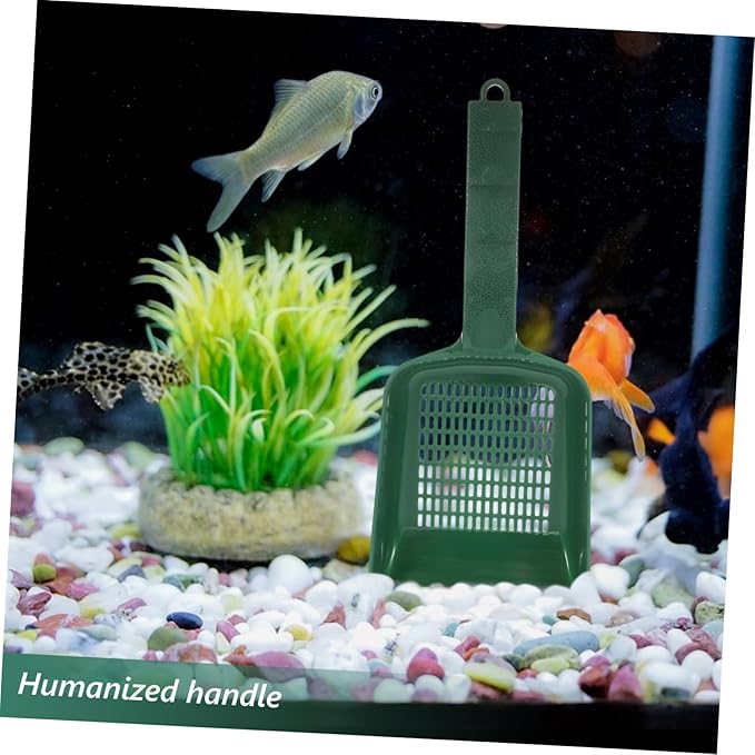 BESPORTBLE Convenient Multi-use Sand Shovel for Fish Tank Cleaning Reusable Plastic Tool for Efficient Gravel and Debris Removal Elegant Design for Aquatic Environments