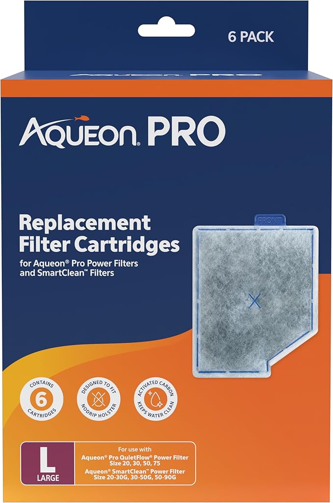 Aqueon PRO Replacement Filter Cartridges Large 6 Pack
