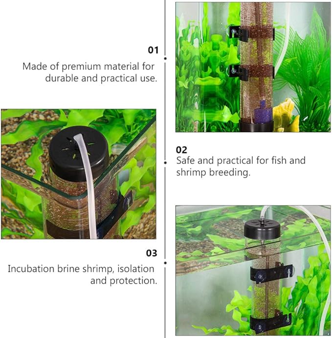balacoo Incubation Box for Shrimp Eggs Fish Breeding Box Aquarium Incubator Plastic Easy to Install Maintain for Freshwater Fish
