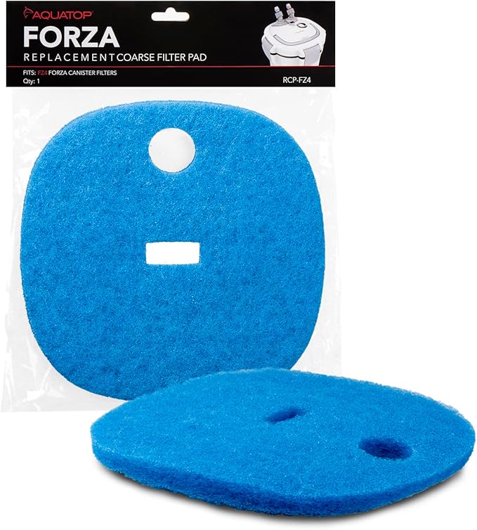 Aquatop Replacement Coarse Blue Filter Pad – Fits Forza FZ4 Canister Filters, Aquarium Filter Refills, Keeps Water Crystal Clear, Fish Filter Cartridge for Dirt & Debris