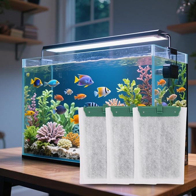 Tinoaly 8pcs Medium Replacement Filter Cartridges Compatible with Tetra Whisper Bio-Bag, Fish Tank Parts Accessories for 10i IQ10 PF10 ReptoFilter, 5-10 Gallon Aquarium