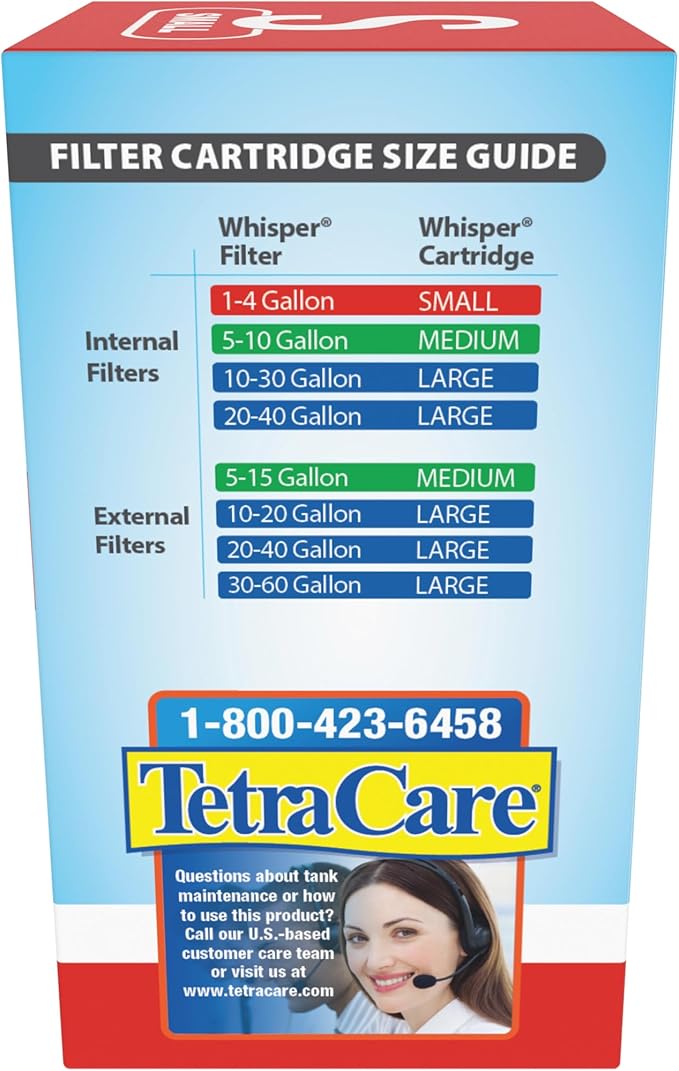 Tetra Whisper Small Filter Cartridges for Aquariums, 12 Count, Ready to Use, Fits Whisper Filters for Fish Tanks 1-4 Gal