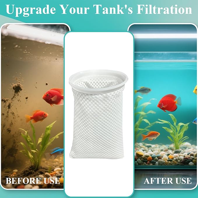 8 Pcs 7 Inch Filter Socks 150 Micron, Honeycomb 3D Filter Socks for Saltwater Aquarium, Sump Filter Sock, Reef Filter Sock Bags