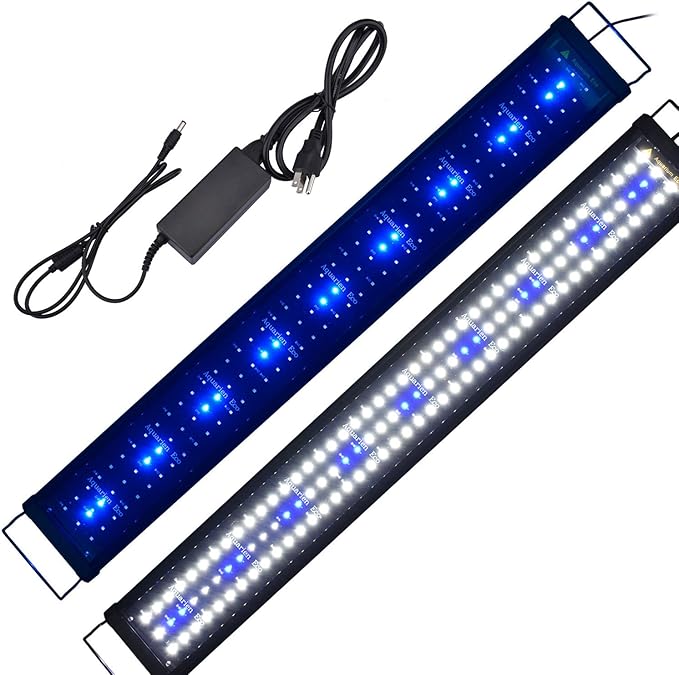 Aquarium Hood Lighting Fish Tank Light 36 inch - 46 inch for Freshwater and Saltwater Blue and White Light 90cm - 115cm