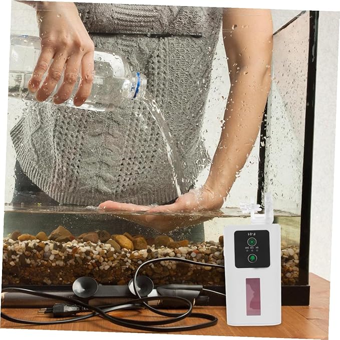 Toyvian Automatic Aquarium Feeder with Timer for Fish Tank and Turtle Feeding Electric Auto Fish Food Dispenser for Vacation Use Aquarium Accessories Batteries Not Included