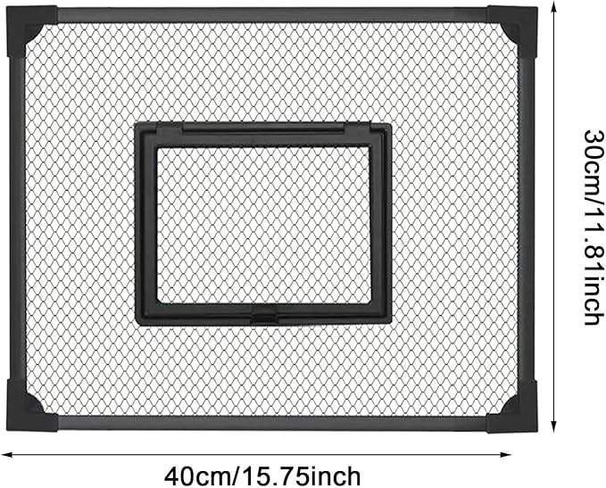 Mesh Screen Netting for Fish, DIY Magnetic Fish Tank Lid and Turtle Top Cover Mesh Self Assembly Multiple Sizes(40x30cm)