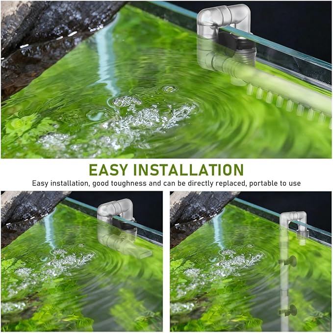 ibasenice 1set Replacement Aquarium Water and Outflow Tubes Fish Tank Accessories Easy Installation Smooth Design for External Filters