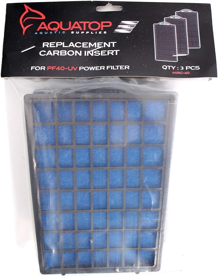 AQUATOP Aquarium Carbon Cartridge for PF15-UV Hang On UV Filter (UV Hang-on, PF40-UV)