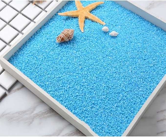 30g Crushed Stone Mini Crystal Chips Decorative Pebbles Gravel Irregular Gemstones Filling Gravel for Water Fountain Sand Landscape Fish Tank Garden (Sky Blue(1-2mm))