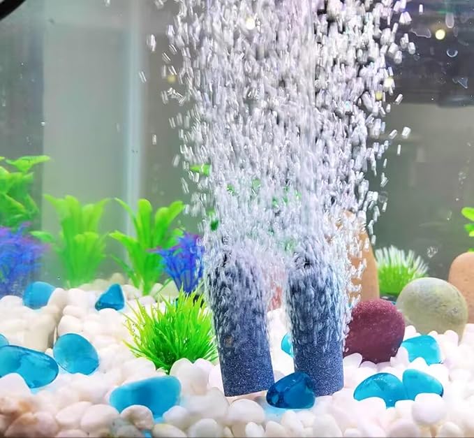 AQUANEAT Aquarium Air Stones 2 inch 12 Pack, Bubble Stone, Aerator Bubble Diffuser, Air Pump Accessories for Aquariums, Fish Tanks, and Hydroponics