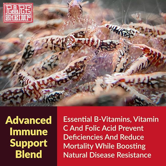 Professional Shrimp Multivitamin Complex - Premium Immunity & Molting Support - Taiwan Breeder Formula with B12, Vitamin C & Folic Acid (35g/1.23oz) for Crystal, Caridina, Cherry, Neocaridina Shrimp