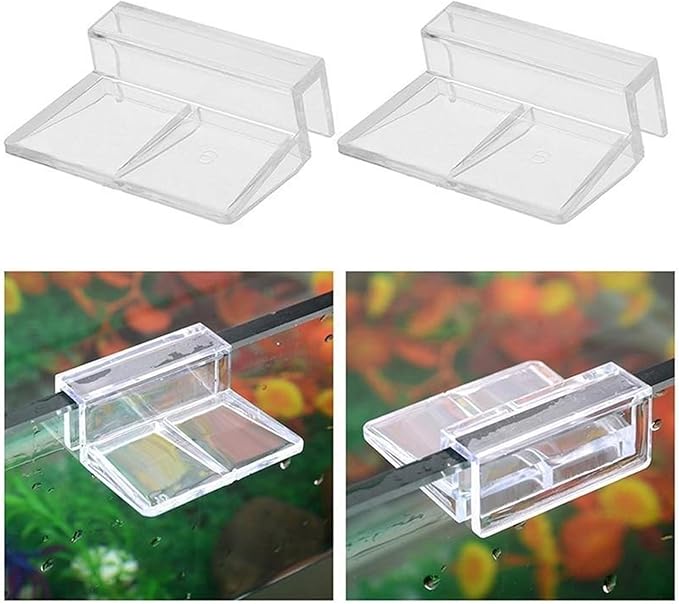 50 Pcs Acrylic Bracket for Rimless Aquarium – Secure Glass Cover Support for Fish Tank Lid(A3)