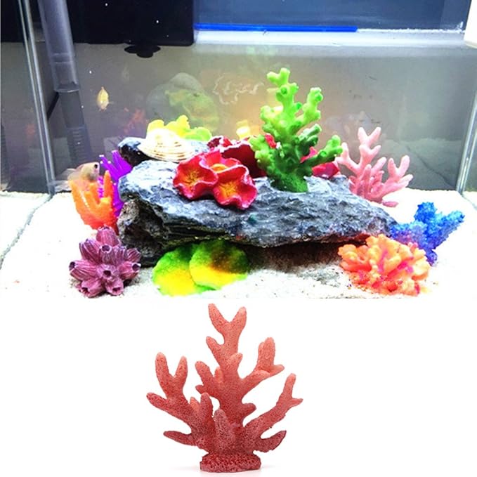 Aquarium Artificial Resin Coral Tree Underwater Ornament Landscape Decoration