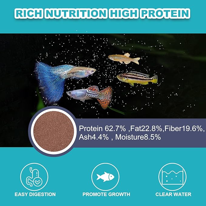 Dylan's cabin Brine Shrimp Eggs Fish Food - 90% Hatch Rate for Aquatic Foods Baby Aquarium Fish Freshwater Saltwater Marine Tank Hatchery Fry 40G