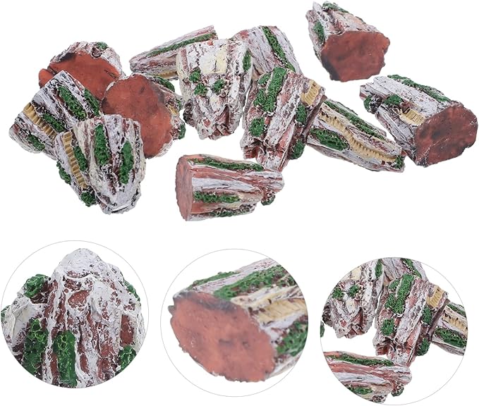 Levemolo 12pcs Bonsai Model Rockery Decor Lightweight Resin Landscape Accessories for Micro Landscapes Sand Tables Aquariums and Home Decor