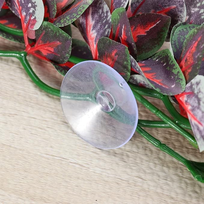 Mipcase Ornaments Plants for Artificial Decor Water Terrarium Red and Aquarium Underwater Inches Decoration Bearded- Pets Home Reptiles- Hanging Landscape