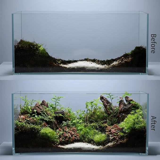 emours Natural Driftwood Small Aquarium Driftwood, 46", Natural Twisted Branches, Low-Tannin, Great for Shrimp/Betta & Nano Aquascapes, Also for Reptile Terrariums (5pcs Pack)