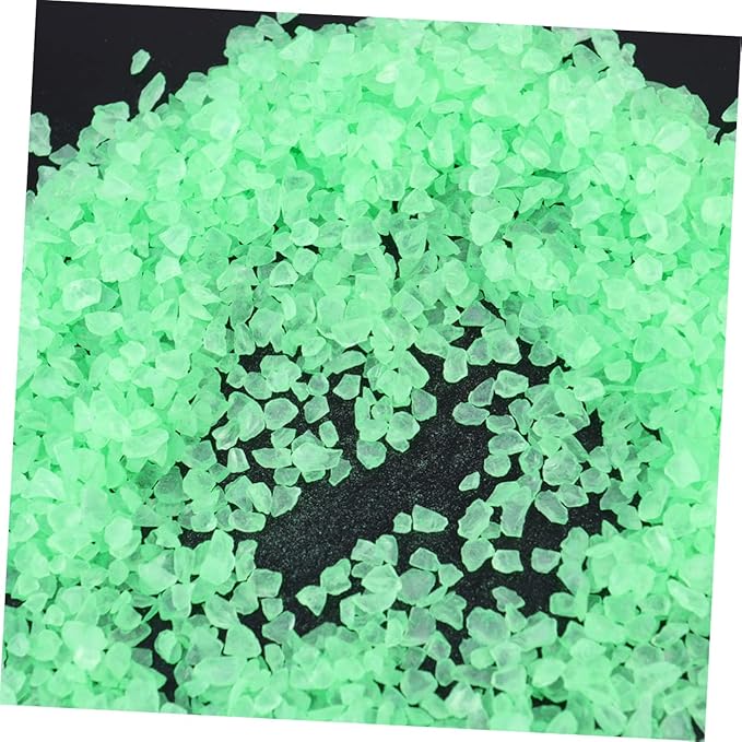 Garneck 2pcs Glass Sand for Landscapes and Aquariums Green Decorative Gravel for Fish Tanks and Crafts of Sand for Creative