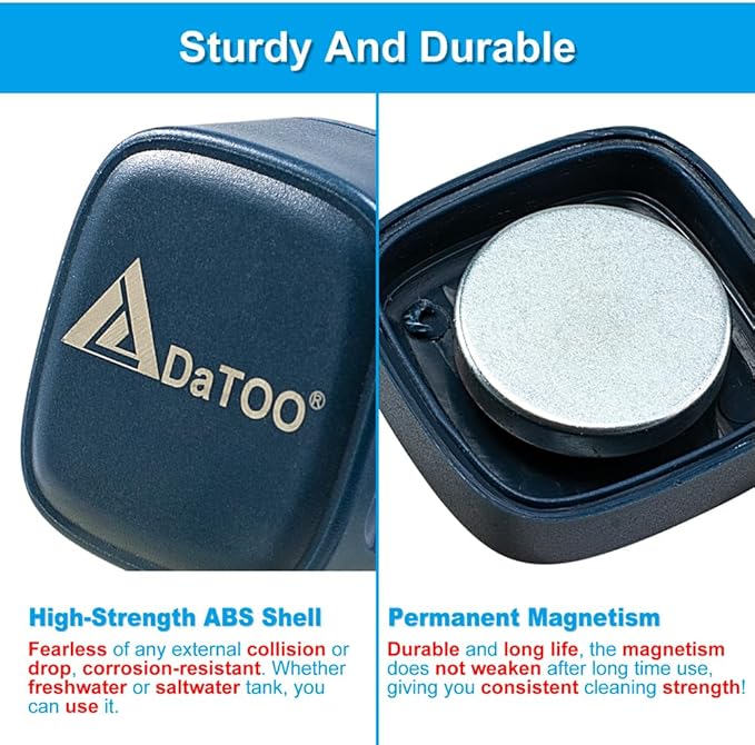 DaToo Aquarium Mini Magnetic Scrubber Scraper Small Fish Tank Cleaner Nano Glass Aquarium Cleaning Tools with Super Strong Magnet