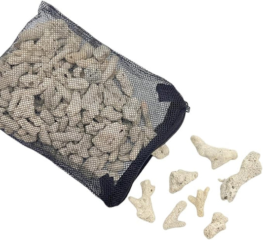 Crushed Coral Filter for Aquarium,Fish Tank Crushed Coral for Freshwater Aquarium Ph Aquarium Bio Filter Media Bag Reusable Aquarium Filter