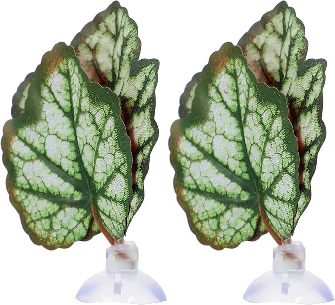 iplusmile Betta Fish Leaf Pad 2Pcs Aquarium Leaf Hammocks Pad Fish Tank Plants Accessories for Playing Hideout and Aquarium Decorations Simulating The Habitat Green