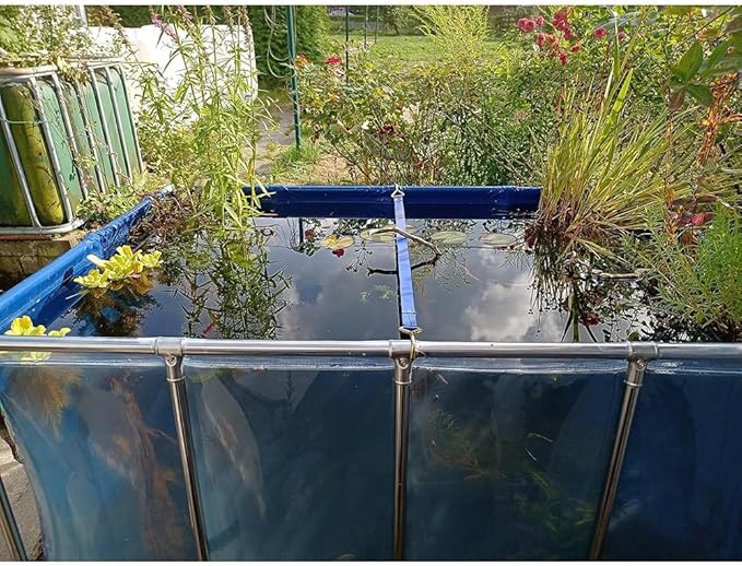 Breeding Water Tank for Goldfish Display Show Tank - Backyard Aquarium Pool Pond with Transparent Viewing Panel, PVC Canvas, Steel Frame, and Drain Valve for Stunning Aquatic