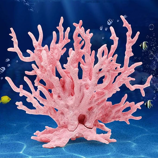 Besimple Artificial Aquarium Coral Ornament Plastic Fish Tank Plants Decoration for Aquarium Landscape (Pink)