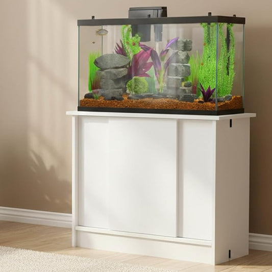 Tetra 20-29 Gallon Fish Tank Stand, Easy to Assemble in Less Than 1 Minute, No Tools Required, Water-Resistant Wood Stand for Freshwater and Saltwater Aquariums, Sturdy Stand Designed for Durability