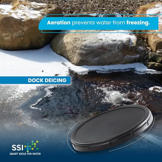 Thunder Parts ECO350-E | 12” EPDM Fine Bubble Disc Diffuser - Aerators for Ponds, Aquarium or Water Treatment | SSI Aeration Original