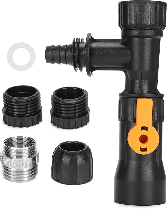 Fish Tank Water Changer,Siphon Fish Tank Vacuum Gravel Cleaner Aquarium Quick Water Changer with 2 Faucet Adapters for Aquarium Quick Water Change, Black