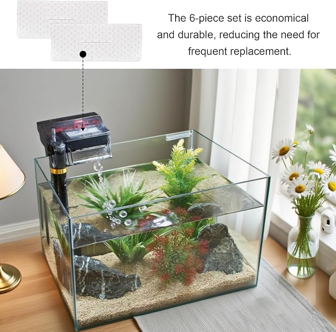 Bio-Screen for Fluval C2 Power Filter, 6-Pack Aquarium Filter Media, Bio Stratum Replacement Parts Aquaclear Canister Aquarium Fish Tank Biological Filter Media