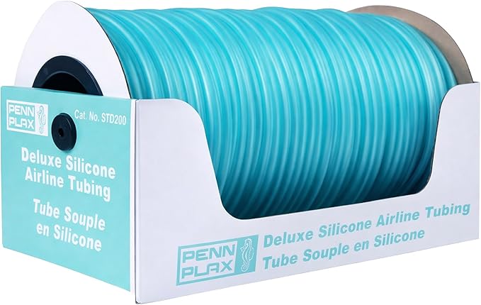 Penn-Plax Aqua-Life Deluxe Silicone Airline Tubing - 3/16 Inch Flexible Airline Hose for Aquarium Pumps, Fish Tank Line for Air Stones & Filters - Safe for Freshwater & Saltwater - 200 ft Long, Green