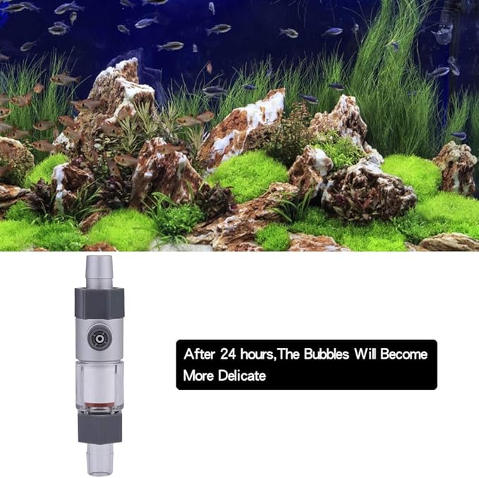 X3894 CO2 Reactor Aquarium Atomiser Bubble Counter for Fish Aquarium Plants Accessory (12/16mm)