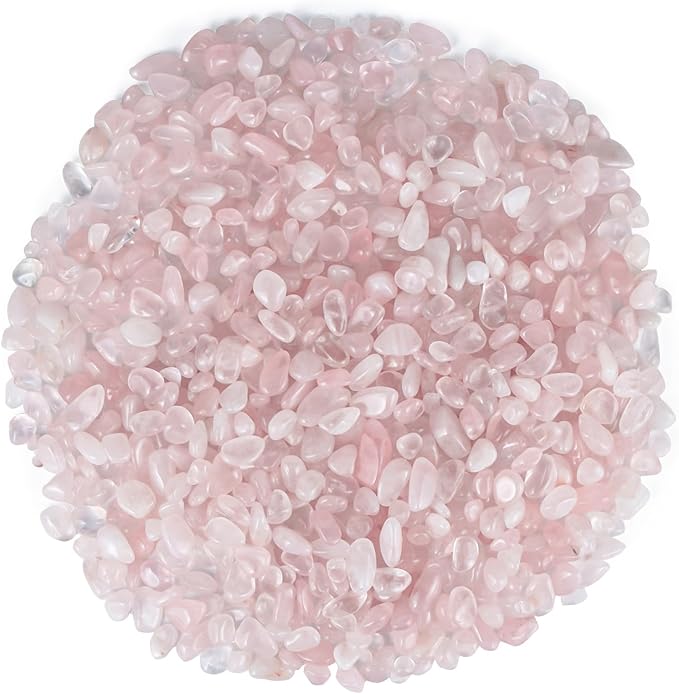 Colorful Agate 1lb Crystal Polished Tumbled Stones Irregular Shaped Crystal Chips Bulk Natural Gemstone Aquarium Gravel Rocks Vase Filler Fish Tank Gravel Home Decoration (Rose)
