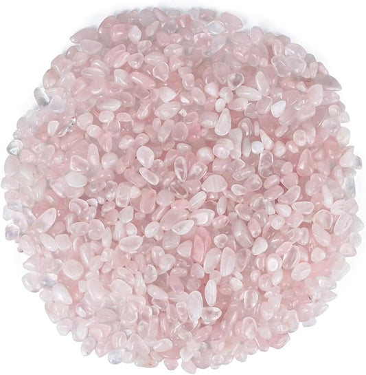 Colorful Agate 1lb Crystal Polished Tumbled Stones Irregular Shaped Crystal Chips Bulk Natural Gemstone Aquarium Gravel Rocks Vase Filler Fish Tank Gravel Home Decoration (Rose)
