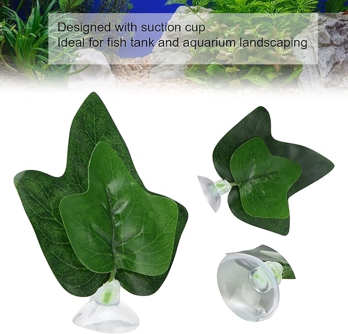 Tnfeeon Betta Fish Hammock, Betta Bed Leaf Hammock, Plastic, Resting & Breeding, Aquarium Decor