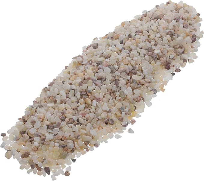 balacoo Aquarium Gravel and Crushed Coral 1kg Natural Polished Decorative Rocks White Sand Substrate for Freshwater Fish Tank and Planted Aquarium Decorations