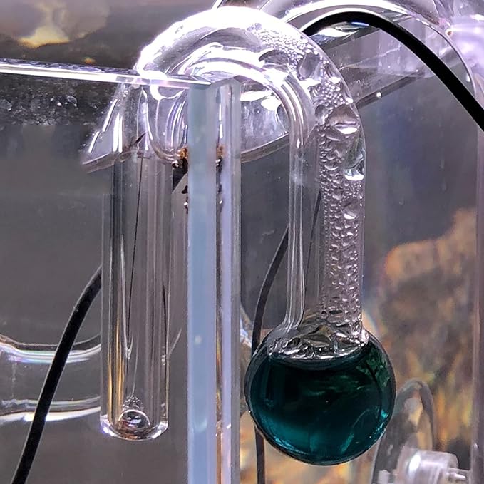 1PCS CO2 Drop Checker J Shape Glass Hang On Monitor CO2 Indicator for Aquarium Planted Fish Tank
