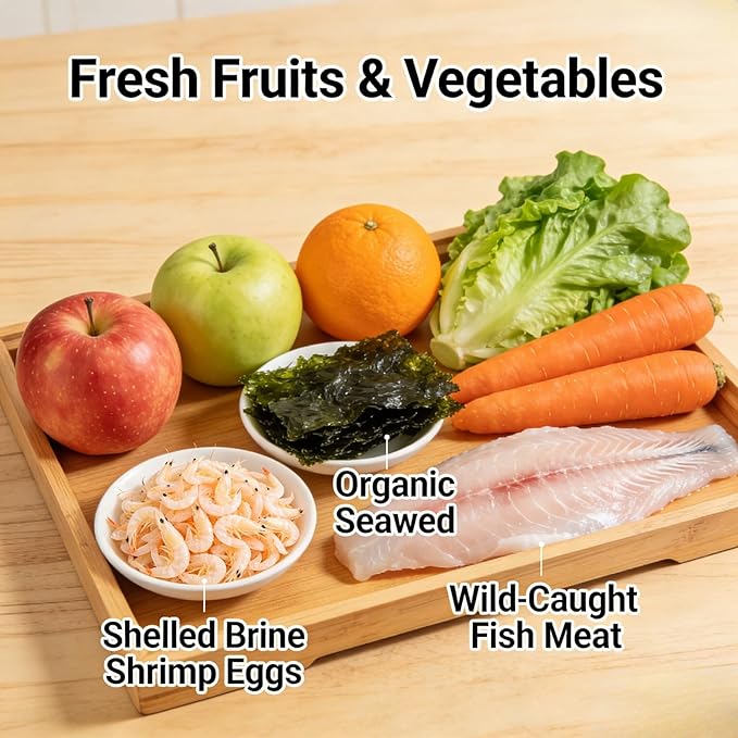 Pond Fish Food - Natural Color Enhancing with Antarctic Krill & Spirulina, Clear Water Formula for Growth, Convenient Moisture-Proof Packaging, Suitable for Koi & Goldfish