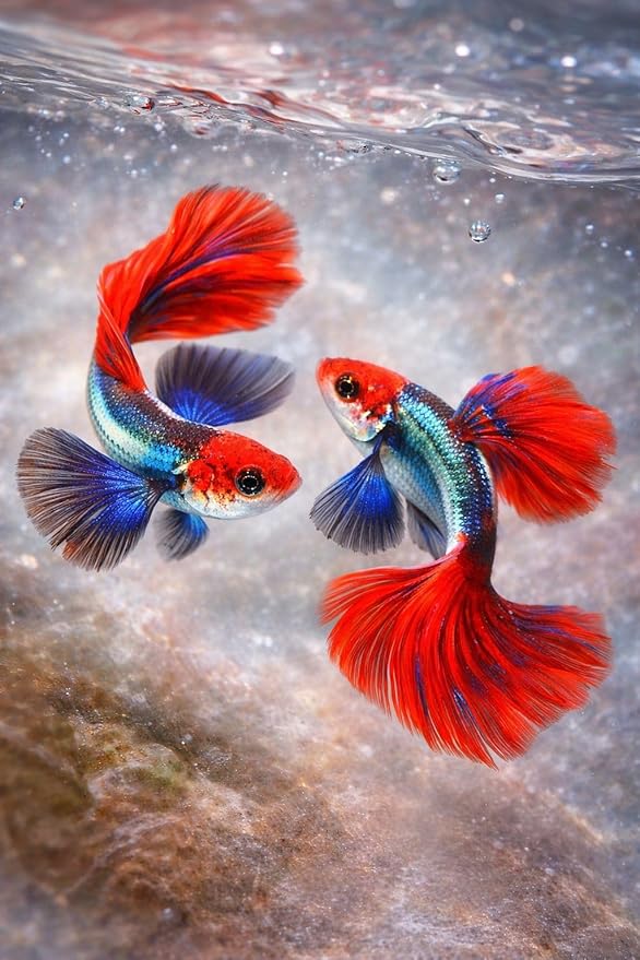 Platinum Red Tail Big Ear Koi Guppy Live Aquarium Fish (10+ Count) Tropical Freshwater Guppies for Community and Planted Tanks