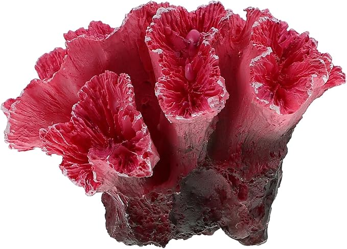 balacoo Artificial Coral Aquarium Decor Realistic Resin Rockery Decoration for Fresh and Saltwater Fish Tanks Easy to Clean Fake Coral Reef Ornament for Fish Tank Landscaping 2.75X2.36X1.96In