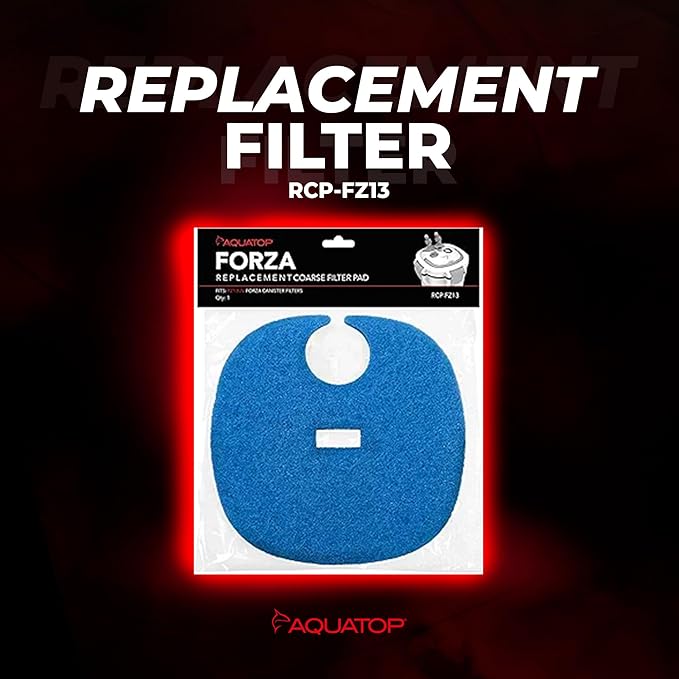 AquaTop Coarse Blue Filter Sponge with Bag & Header - Fits FZ13 Canister Filter - Traps Large Dirt for Cleaner Water – Ideal for Fresh & Saltwater